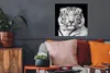 MuchoWow® Poster Tiger - Schwarz - Weiß - Porträt - Tiere Produktbild-Vorschau 2
