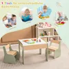 COSTWAY Set di sedute per bambini in legno a 3 pezzi, Anteprima dell’immagine prodotto 4