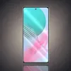 A smartphone with a colorful abstract wallpaper displayed on its screen, set against a gradient background. Produktbild-Vorschau