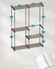 An exploded view diagram of a SONGMICS wardrobe/clothing rack with labels indicating assembly parts. Náhled obrázku produktu