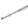 A close-up shot of a silver telescopic flagpole, extended and showing its segmented structure and a ball tip. Podgląd zdjęcia produktu