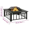 vidaXL Kosz ogniowy z pogrzebaczem 79x79x46,5 cm stal XXL Podgląd zdjęcia produktu 7