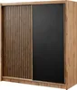 Easy4You London Eiche Wotan/Schwarz Kleiderschrank Produktbild-Vorschau 1