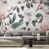 Vlies Fototapete - Watercolor Magnolias - Second Variant Produktbild-Vorschau 2