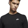Nike M NSW CLUB TEE - LS BLACK/METALLIC SILVER Produktbild-Vorschau 7