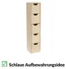 Zeller Schubladenelement, 5-er, Birke 12x13x60 Produktbild-Vorschau 6