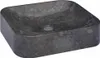 vidaXL Waschbecken Schwarz 40x40x10 cm Marmor Produktbild-Vorschau 2