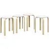 HOMCOM Stapelbare Hocker, 4er-Set, Mehrzweckhocker, runde Produktbild-Vorschau 1