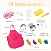 COSTWAY Kinderküche Holz, Spielküche mit Tafel, Mikrowell, Produktbild-Vorschau 5