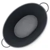 Metallwanne oval mit Griffen 59 x 36 cm - dunkelgrau - Produktbild-Vorschau 4