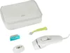 A collection of personal grooming items, including an IPL hair removal device, a travel pouch, a razor, and a small digital device. Náhľad obrázku produktu