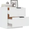vidaXL Comodini 2 pezzi. Materiale a base di legno bianco Anteprima dell’immagine prodotto 10