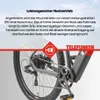 Close-up of the rear wheel and drivetrain of an e-bike, with marketing text overlay. Produktbild-Vorschau