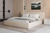 A bedroom with a bed, nightstand, and wardrobe. Produktbild-Vorschau