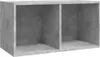 vidaXL Schallplatten-Aufbewahrungsbox Betongrau 71x34x36 cm Produktbild-Vorschau 4