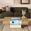 STILVORA Couchtisch mit farbwechselndem LED-Licht und Glas, Produktbild-Vorschau 4