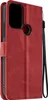 A red wallet-style phone case for a Nokia C22 is shown.
