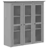 vidaXL Armoire vitrine avec portes vitrées BODO Gris Pin Voir les images du produit 2