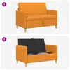 Canapé vidaXL avec rangement, jaune foncé, 122 x 78 x 87 Voir les images du produit 7