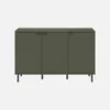 sweeek - Sideboard mit Holzdekor und Metall 3 Türen 120cm - Produktbild-Vorschau 2