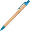 10 Kugelschreiber aus Weizenstroh und Bambus / Farbe: blau Produktbild-Vorschau 1