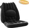 A black inflatable car seat cushion with lumbar support. Produktbild-Vorschau