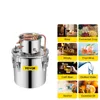 A collage of images showing a stainless steel distiller and various applications for distilled liquids. Náhled obrázku produktu