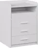Nachttisch Vicco Edis Weiß 45 x 64 cm mit 3 Schubladen, Produktbild-Vorschau 1