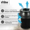 vhbw Faltenfilter kompatibel mit Bosch BGS 61438/04 ROXX X, Produktbild-Vorschau 2