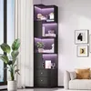 Scaffale angolare Merax con illuminazione a LED, libreria a Anteprima dell’immagine prodotto 2