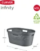 Curver Infinity Dots Set – Wäschebox 60L + Wäschekorb 40L, Produktbild-Vorschau 4