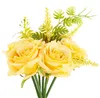Bouquet de Roses Fleurs Artificielles 6Pcs Belle Densité de Voir les images du produit 3