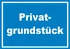 Privatgrundstück Schild weiß-blau A0 (841x1189mm) Produktbild-Vorschau 1
