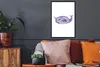 MuchoWow® MuchoWow® Gerahmtes Poster Narwal - Lila - Produktbild-Vorschau 2