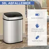 HOMCOM Automatik Mülleimer Abfalleimer mit Infrarotsensor Produktbild-Vorschau 4