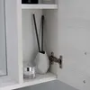 Specchio con pensile per bagno rovere bianco con luce led Anteprima dell’immagine prodotto 6