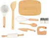 10dílná dřevěná kuchyňka na hraní, hračka s prkénkem, Náhled obrázku produktu 1