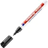 A black Edding 400 permanent marker with its cap off, lying on a white background. Produktbild-Vorschau