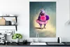 MuchoWow® Poster Nilpferd - Blumen - Ballerina - Pompons - Produktbild-Vorschau 3