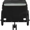 vidaXL Fahrradanhänger Schwarz und Grau 30 kg Eisen Produktbild-Vorschau 6