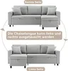 Merax 3-osobowa sofa narożna z funkcją spania, sofa w Podgląd zdjęcia produktu 5