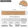 Diagrams showing dimensions and stitching methods for vinyl flooring planks. Produktbild-Vorschau