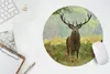 MuchoWow® Mauspad Mousepad Rothirsch - Natur - Grün 30x30 Produktbild-Vorschau 5