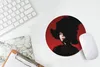 MuchoWow® Mauspad Mousepad Rot - Frau - Schwarz - Porträt Produktbild-Vorschau 5