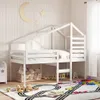 Dach für Kinderbett Weiß 188x82x113 cm Massivholz Kiefer Produktbild-Vorschau 2
