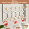 Türhaken ohne Bohren,Doppelte Reihe Türgarderobe, Produktbild-Vorschau 5