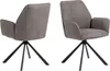 Glenda chaise de salle à manger avec accoudoirs tissu gris Voir les images du produit 2