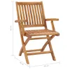 Chaises de jardin pliantes avec coussins 8 pcs. Bois massif Voir les images du produit 6
