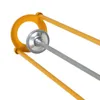 A close-up view of a skeleton gun, showing the metal rod and the yellow handle. Produktbild-Vorschau