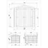 Dřevěná garáž 6 m² − komora s okny − V222xD320xŠ244 cm - Náhled obrázku produktu 5